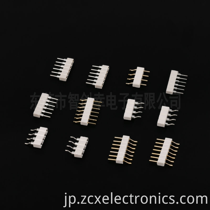 White Gold Plated Row Pin Connectors